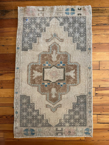Vintage Turkish Rug (1'-10" W x 3'-2" L)