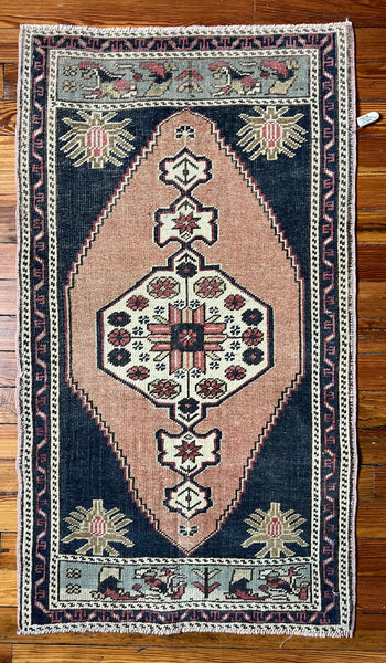 Vintage Turkish Rug (2'-0" W x 3'-6" L)