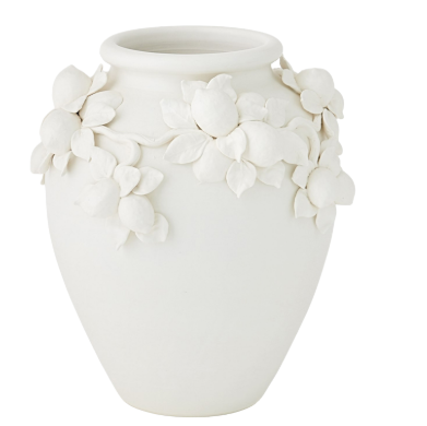 White Villa Limone Urn- Small