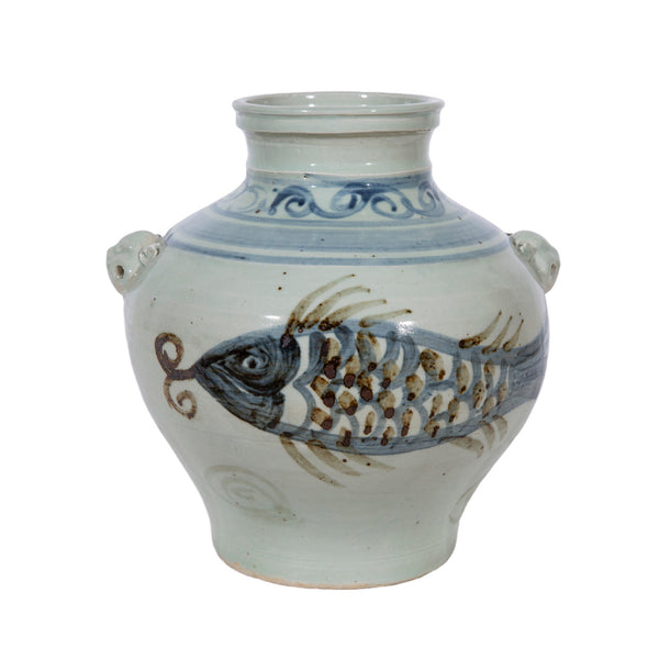 Double Lion Handle Fish Jar