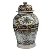 Rusty Brown Silla Flower Temple Jar