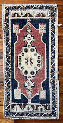 Vintage Turkish Rug (1'-9" W x 3'-7" L)