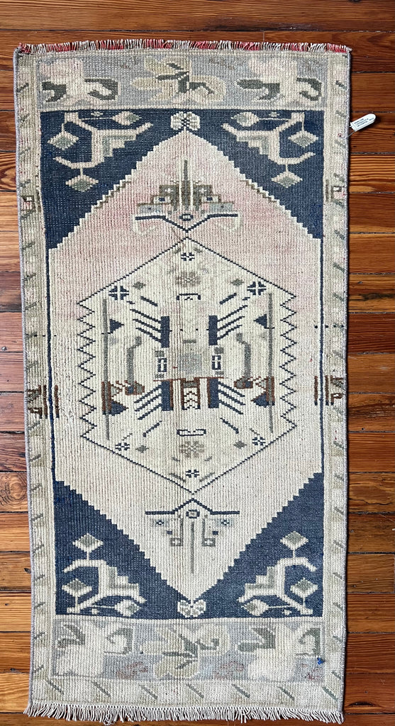 Vintage Turkish Rug (1'-8" W x 3'-7" L)