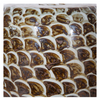 Rustic Brown Fish Scale Garden Stool