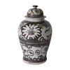 Rusty Brown Silla Flower Temple Jar