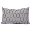 Stone Grey Raised Octagon Pattern Pillow (22" x 14")