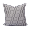Stone Grey Raised Octagon Pattern Pillow (22" x 22")