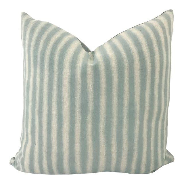 Daisy Sullivant Hand Dyed Pillow 20x20 Stripe with Linen