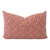 Brick Red Greek Key Pillow 22"x14"
