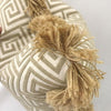 Greek Key with Jute Welt 18"x18" 90/10 Down