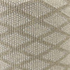 Blue and Natural Diamond Cotton Weave Design with Jute Fringe (24" x 24")