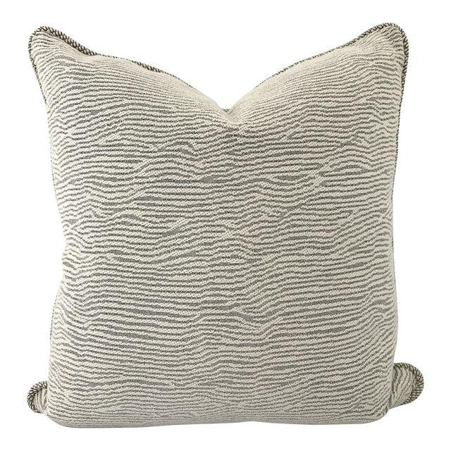 Black and Cream Woven Design Pillow 22"x22"