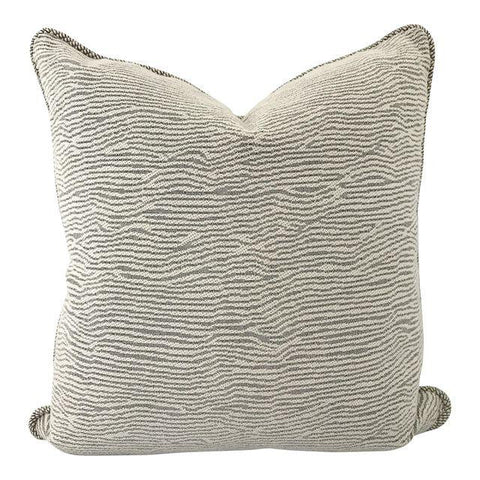 Black and Cream Woven Design Pillow 22"x22"