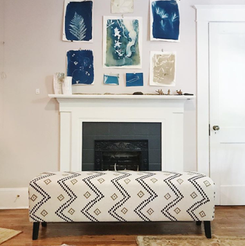 Custom Bench by BMA Designs with Peter Dunham Fabric