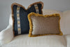 Geometric Pillow with Goldenrod Fringe (24" x 16")