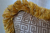 Geometric Pillow with Goldenrod Fringe (24" x 16")