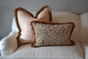 Tangerine Linen Pillow with Jute Fringe (24" x 24")