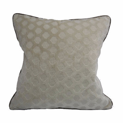 Tone-on-Tone Hexagonal Velvet Pillow with Contrast Velvet Welt (22" x 22")